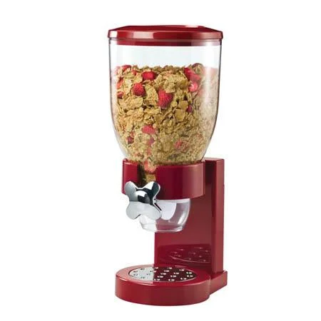 Red 17.5-oz Cereal Dispenser with Portion Control