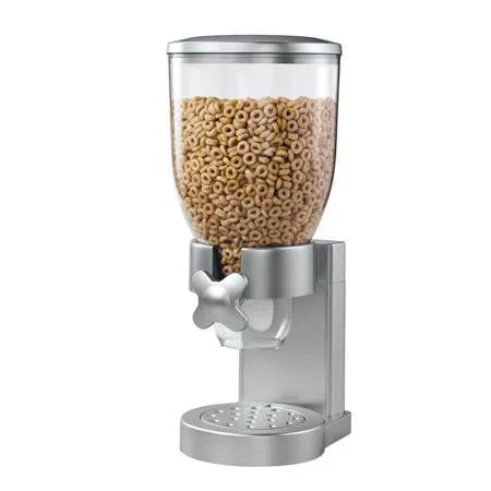 Silver 17.5-oz Cereal Dispenser with Portion Control