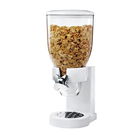 White 17.5-oz Cereal Dispenser with Portion Control