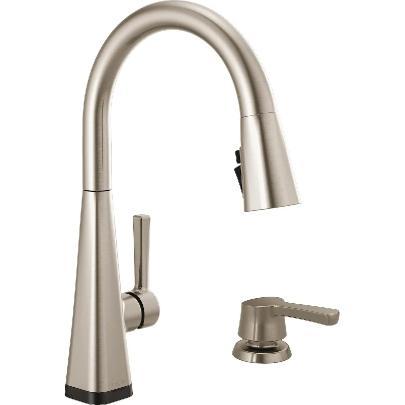 Faucet Lenta Touch Kitchen Faucet Brushed Nickel, Soap Dispenser Included, Kitchen Sink Faucet, Touch2O Technology