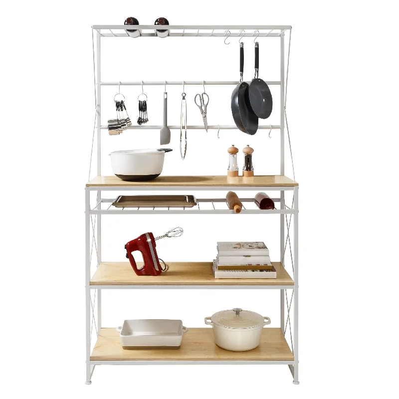 White/Oak Kitchen Baker’s Rack