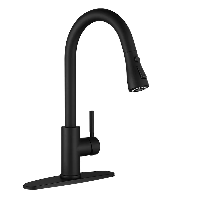 Kitchen Faucet, Kitchen Faucets with Pull Down Sprayer Commercial Stainless Steel Single Handle Single Hole Kitchen Sink Faucet