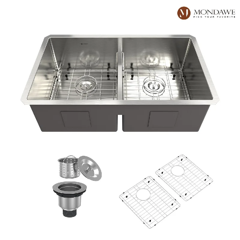 Kitchen Sink Double Bowl 33 Inch Stainless Steel Kitchen Sink Undermount