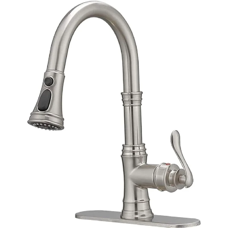 Kitchen Sink Faucet with Pull Down Sprayer 3 Mode Faucet