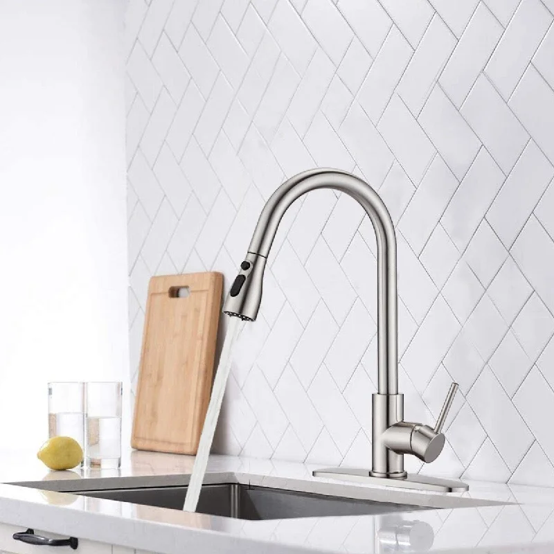 Kitchen Sink Faucets with Pull Down Sprayer