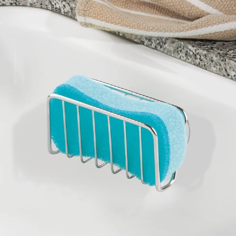 mDesign Metal Wire Kitchen Sink Storage Caddy, Soap / Sponge Holder - 2.25 X 4.25