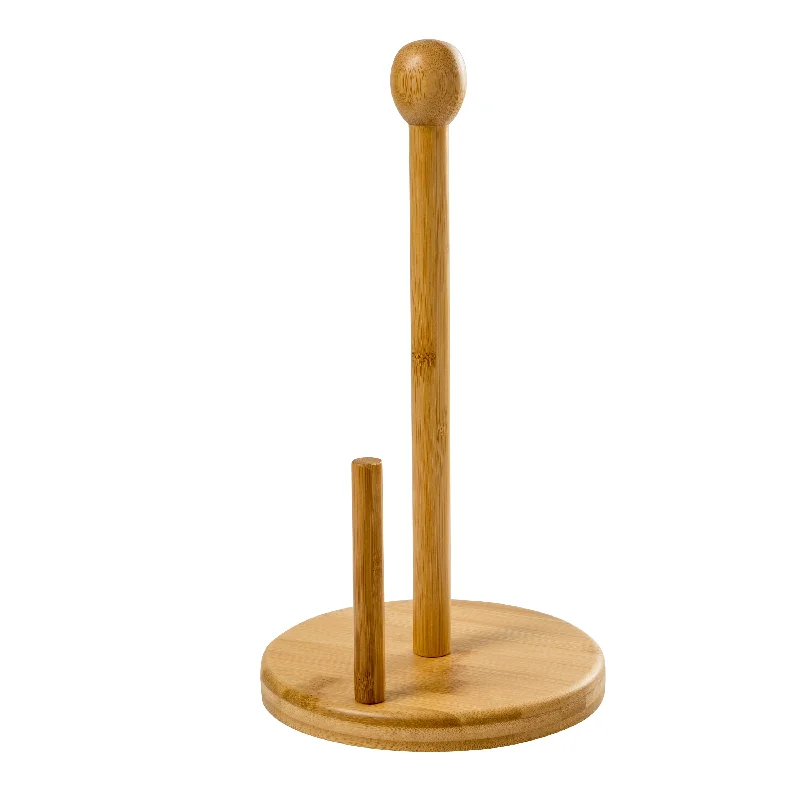 Natural Bamboo Paper Towel Holder