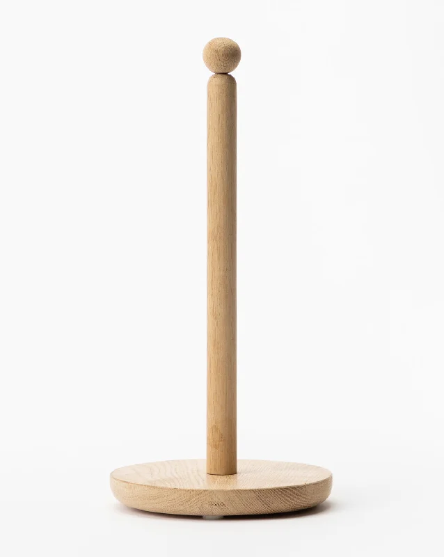 Oak Paper Towel Holder