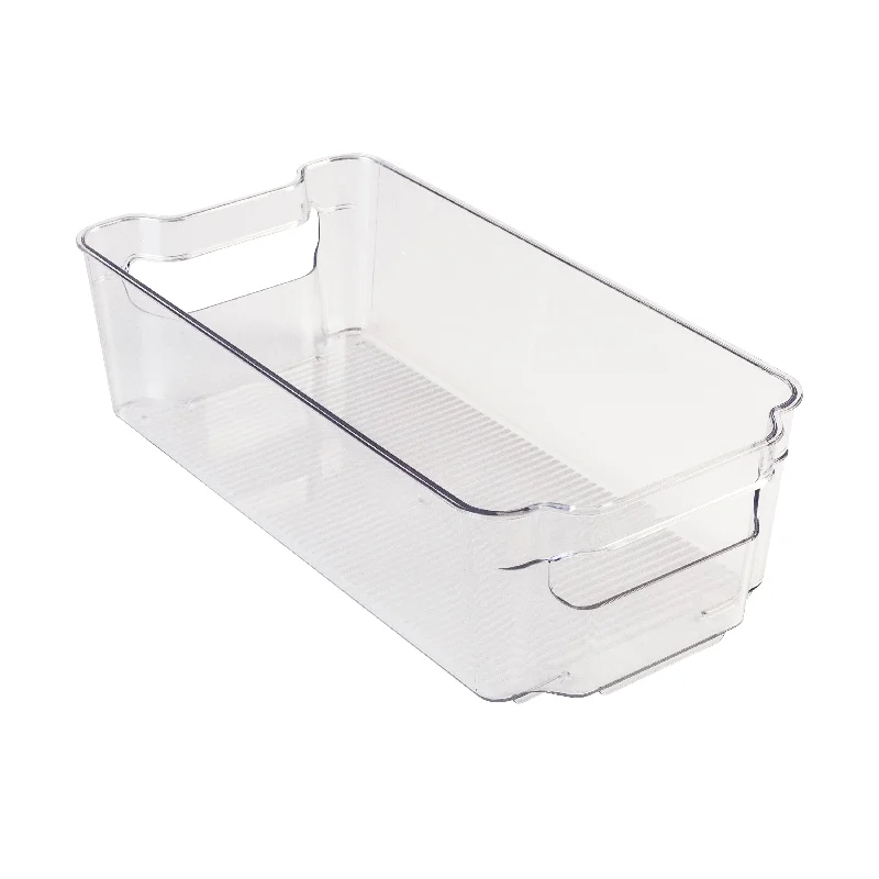 Clear BPA-Free Stackable Refrigerator Organizer Bins (Set of 4)