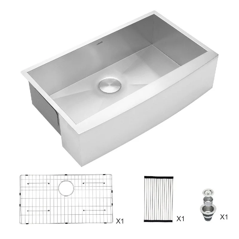 StarX Decor Single Bowl Stainless Steel Farmhouse kitchen sink - 33 x 20