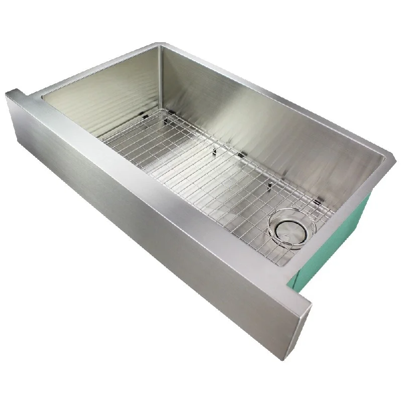 Transolid Diamond 36-in 16 Gauge Undermount Single Bowl Farmhouse Kitchen Sink - 20.25" X 35.88" X 10"