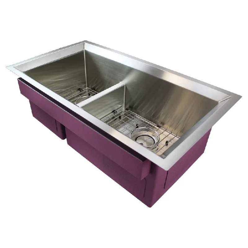 Transolid Studio Stainless Steel 33-in Undermount Kitchen Sink - 18.5" X 33" X 11" - 18.5" X 33" X 11"