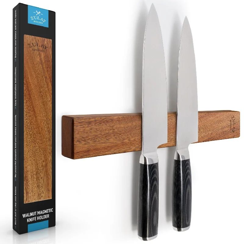 12inch Seamless Acacia Wood Magnetic Knife Holder