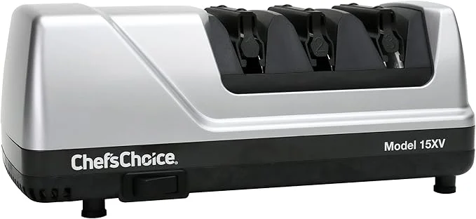 15XV EdgeSelect Electric Knife Sharpener – 3-Stage, Diamond Abrasives, Gray