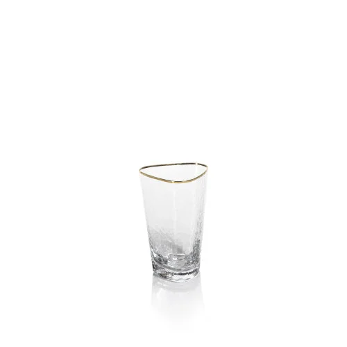 Aperitivo Triangular Highball Glass with Gold Rim