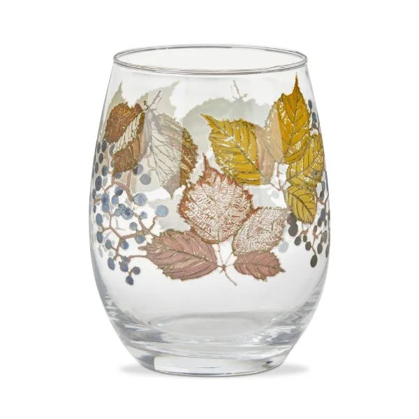 Autumn Leaves Stemless Wine