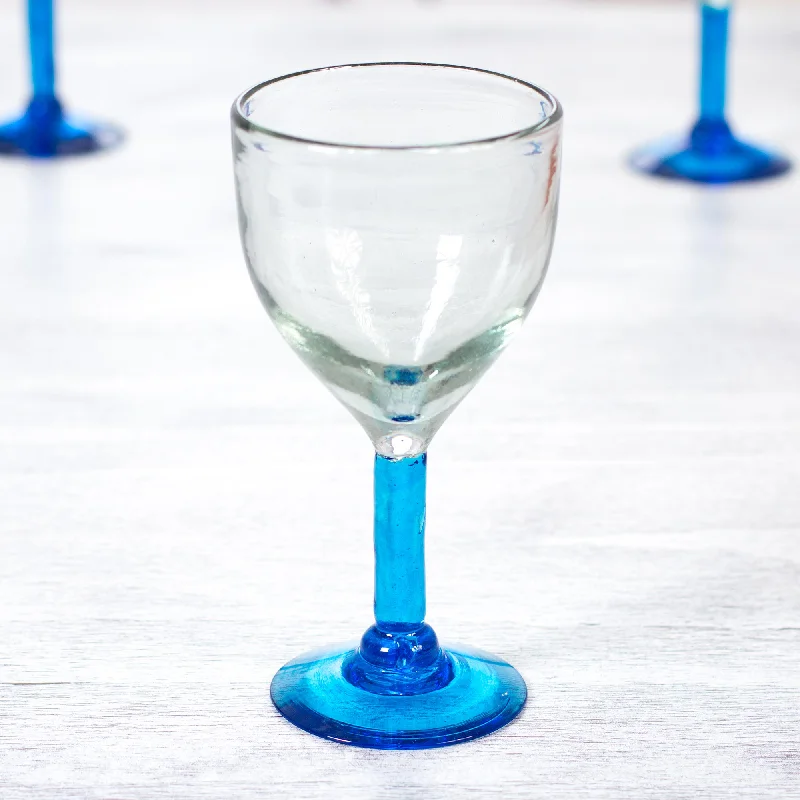 Caribbean Mirage Hand Blown Water Glasses