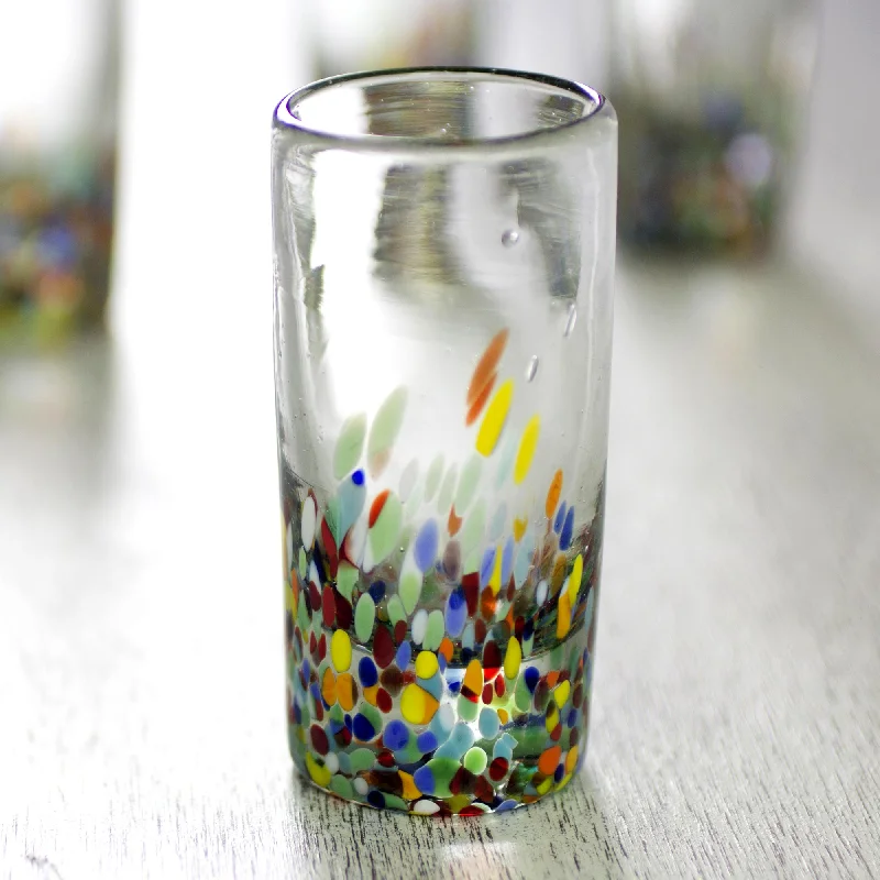 Colorful Confetti Hand-Blown Shot Glass - Set of 6