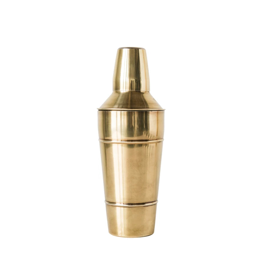 Gold Three Piece Cocktail Shaker