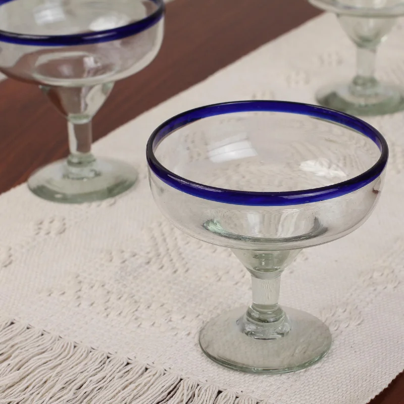 Happy Hour Handblown Margarita Glasses