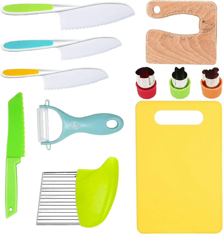 Kids Kitchen Knife Set of 11 for Kids Cooking