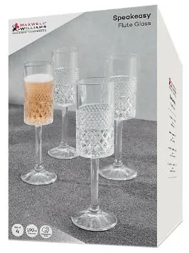 Maxwell & Williams Speakeasy Champagne Flute - 190ml Set Of 4