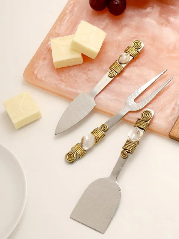 Mother Of Pearl & Steel Cheese Tools