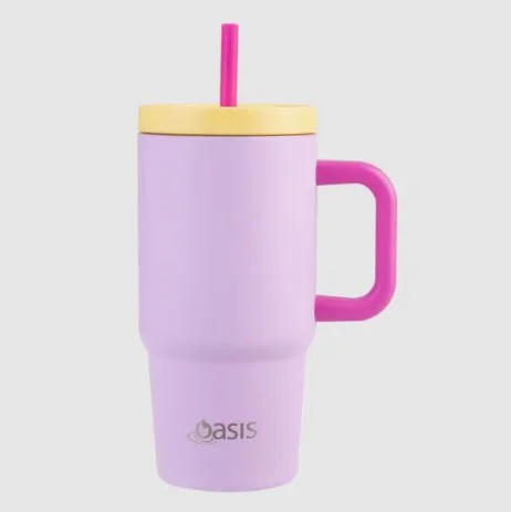 Oasis Stainless Steel Double Wall Insulated "junior Commuter" Travel Tumbler 700ml - Bubblegum Pink