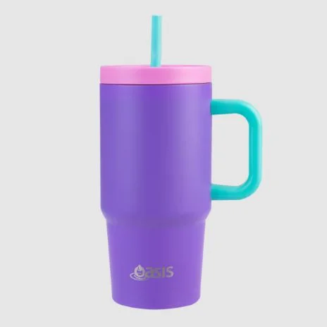 Oasis Stainless Steel Double Wall Insulated "junior Commuter" Travel Tumbler 700ml - Mermaid Purple