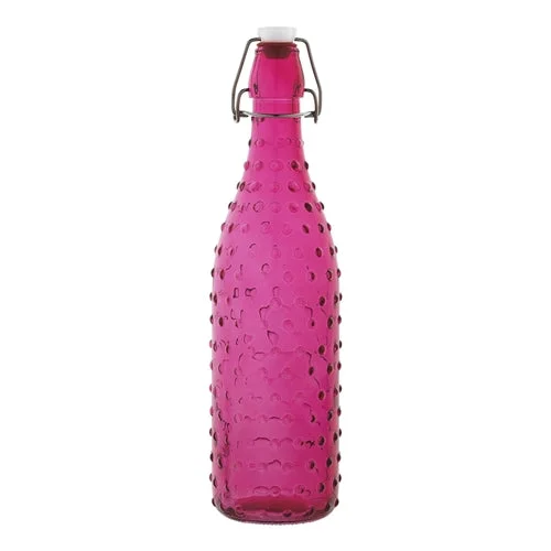 Pop Bottle - 900ml Dot Fuchsia