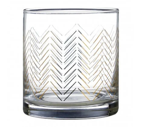 PREMIER JAZZ S/4 HAND BLOWN GLASS TUMBLERS GOLD - 1405279