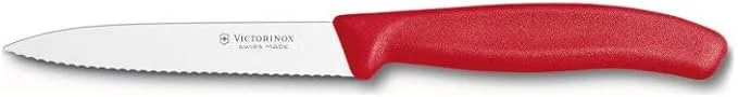 Swiss Classic 4-Inch Spear Tip, Serrated, Red Paring Knife